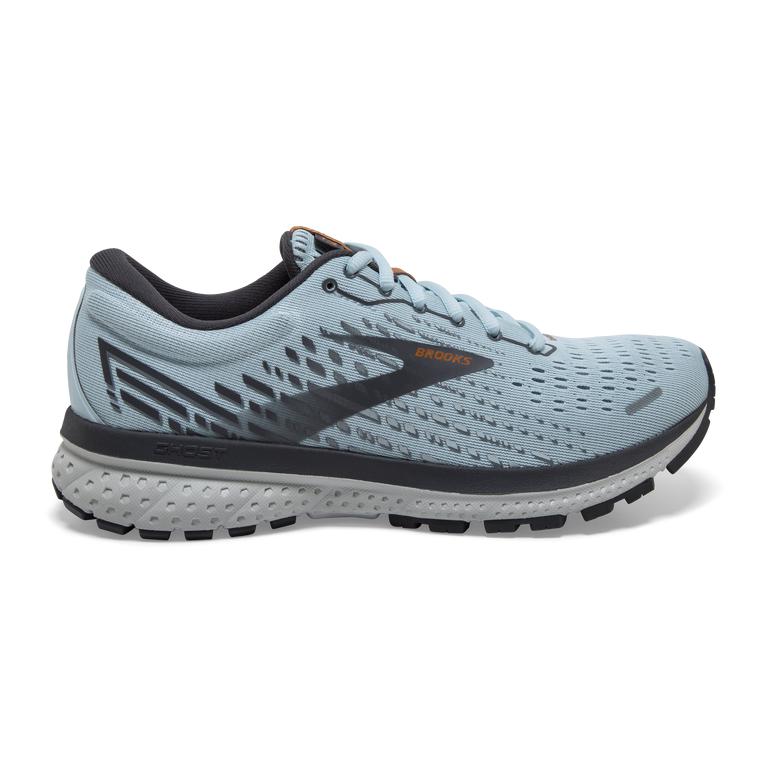 Brooks Ghost 13 Road Running Shoes - Women's - Light Blue/Blackened Pearl/White (03981-RWZX)